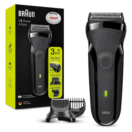 Braun Men Care 300 Bt S3 Shave - Style 3 in 1