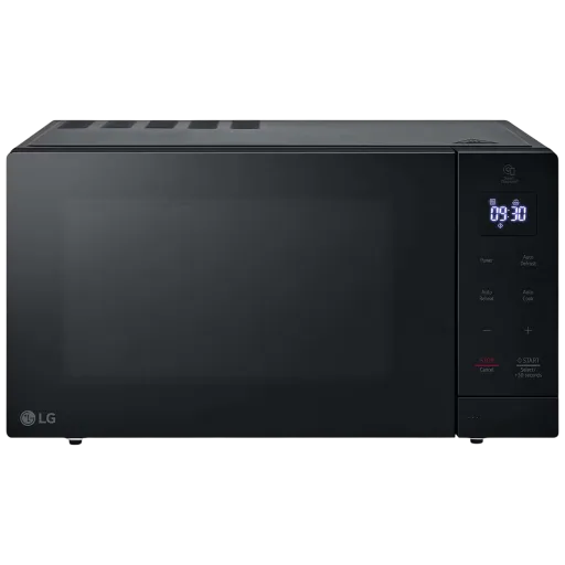 مایکرويف إل جي نيو شيف سولو MS3032JAS - سعة 30 لتر - قدرة 900 واط - تقنية الإنفيرتر الذكي - سطح داخلي مضاد للبكتيريا سهل التنظيف - وظائف ذكية - خاصية التشخيص ذكي - أسود